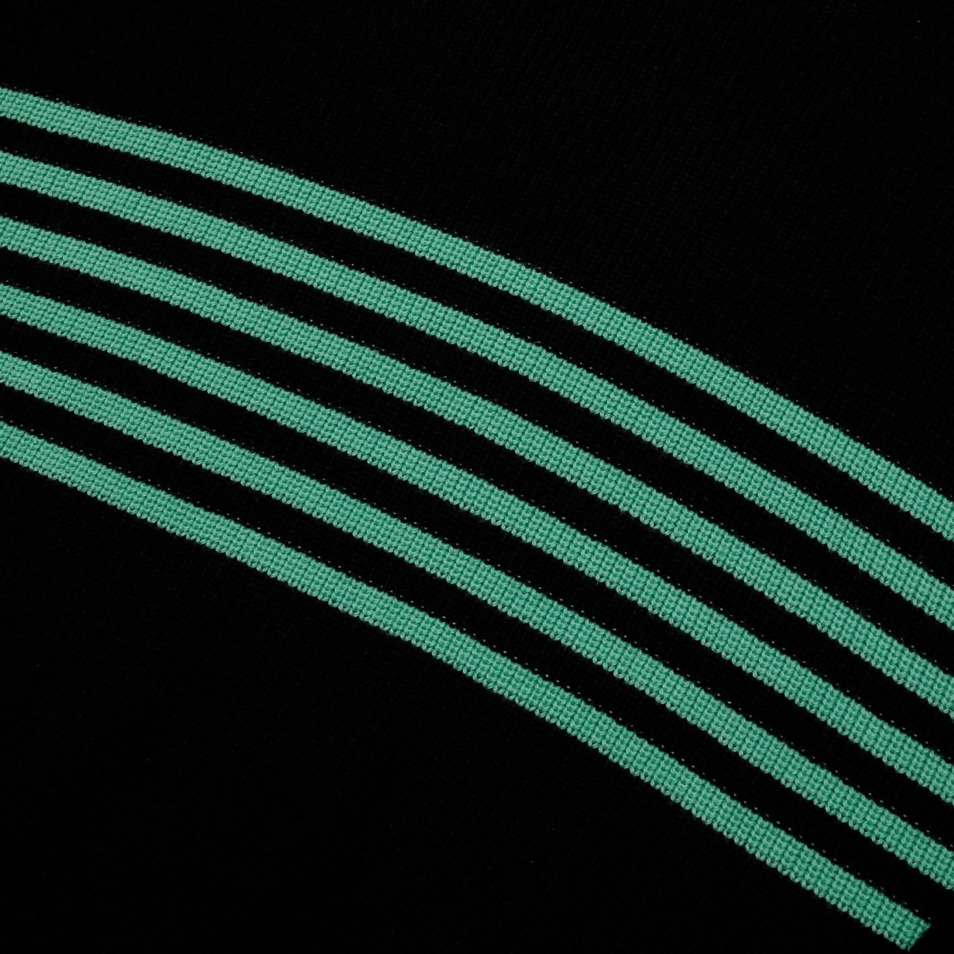 Pass~Port Organic Cotton Stripe Knit Sweater - Black / Green