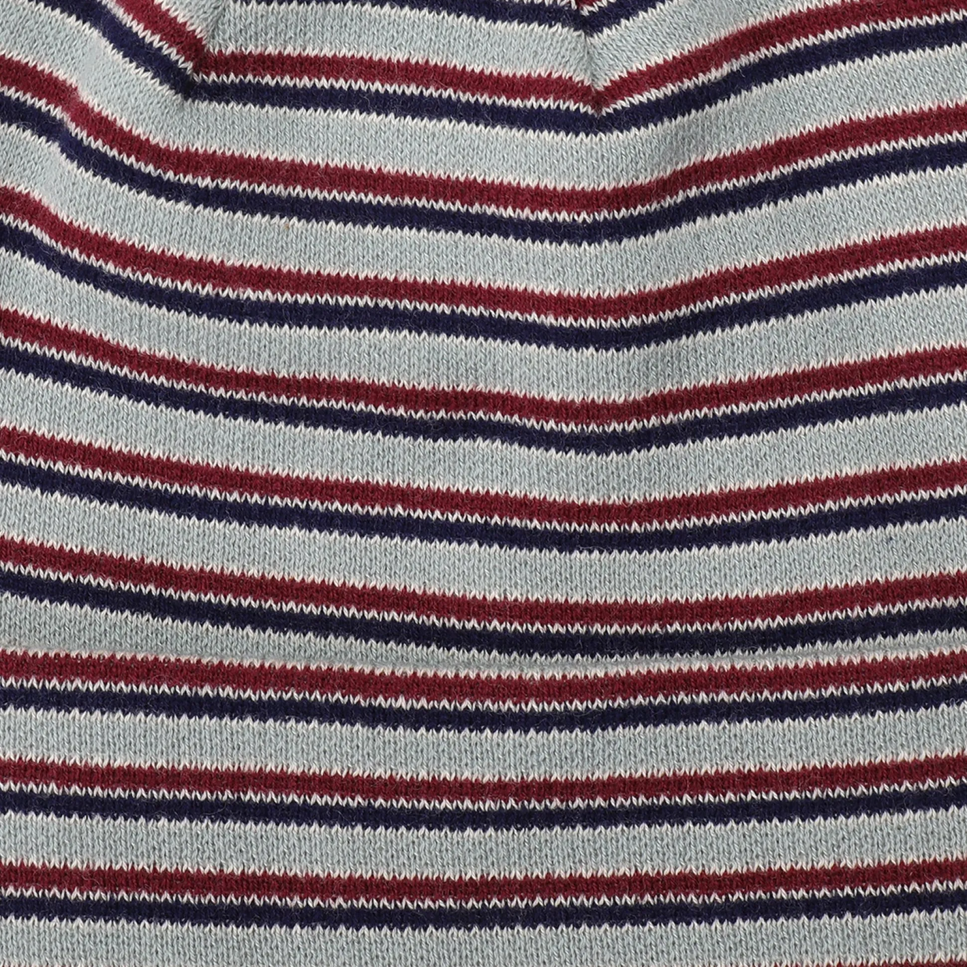 Pass~Port Organic Cotton Stripe Knit Beanie - Light Blue Multi