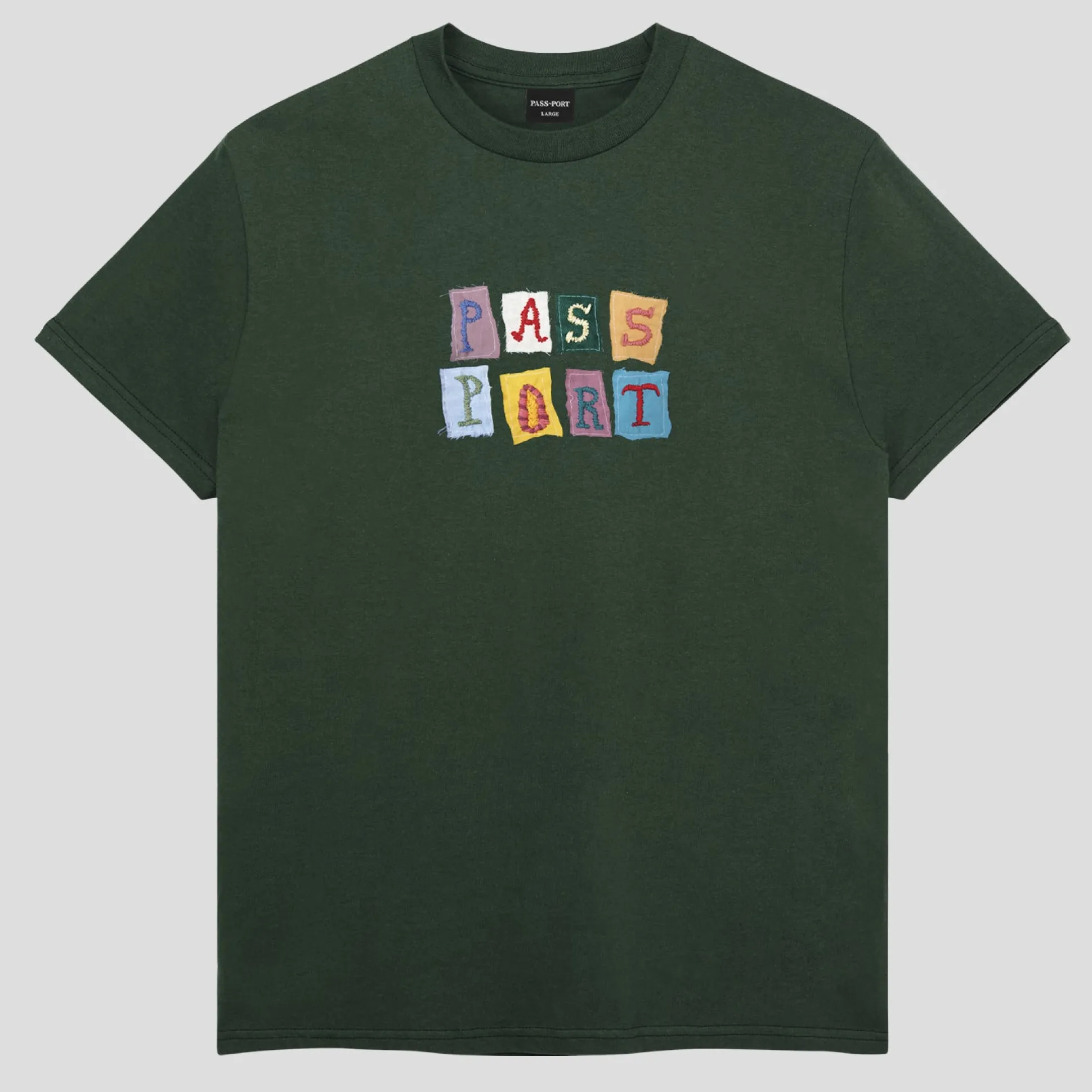 Pass~Port Patchwork Tee - Forest Green