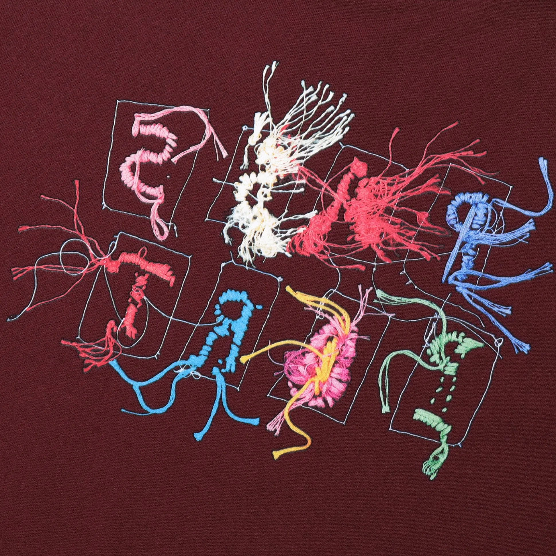 Pass~Port Patchwork Tee - Maroon