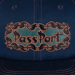 Pass~Port Pattoned Casual Cap - Navy