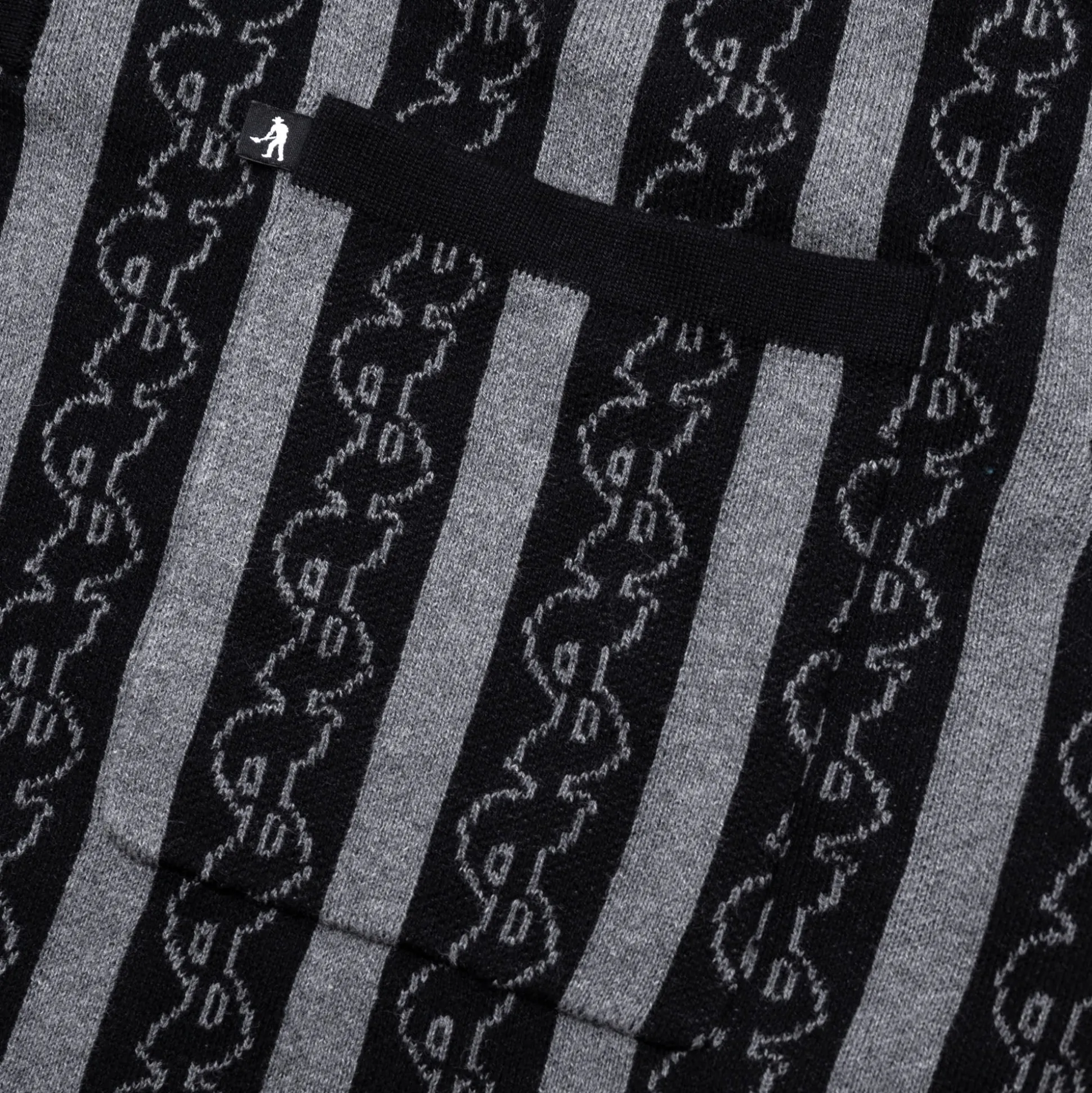 Pass~Port Pattoned Knit Polo - Black