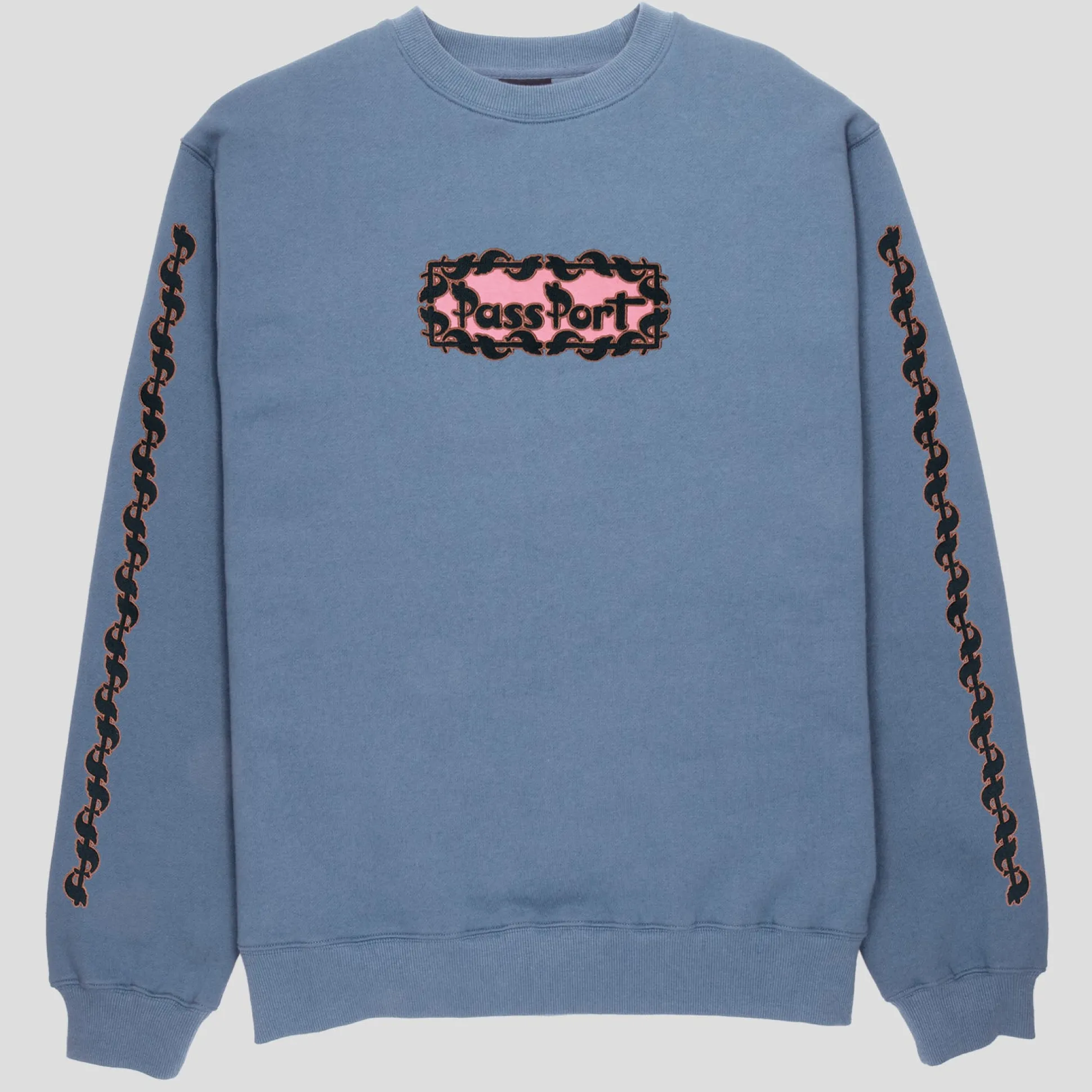 Pass~Port Pattoned Sweater - Washed out Blue
