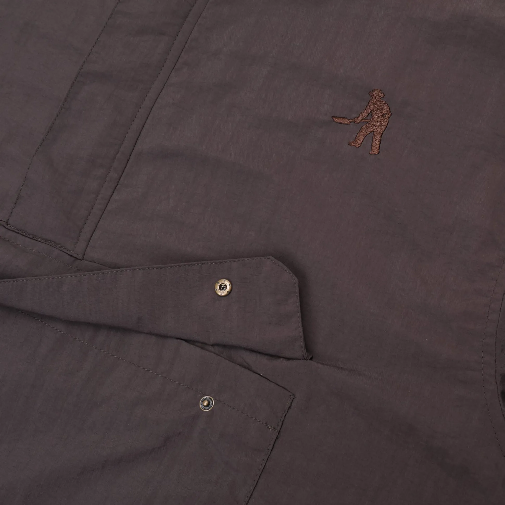 Pass~Port Pullover Lined Spray Jacket RPET - Dark Chocolate