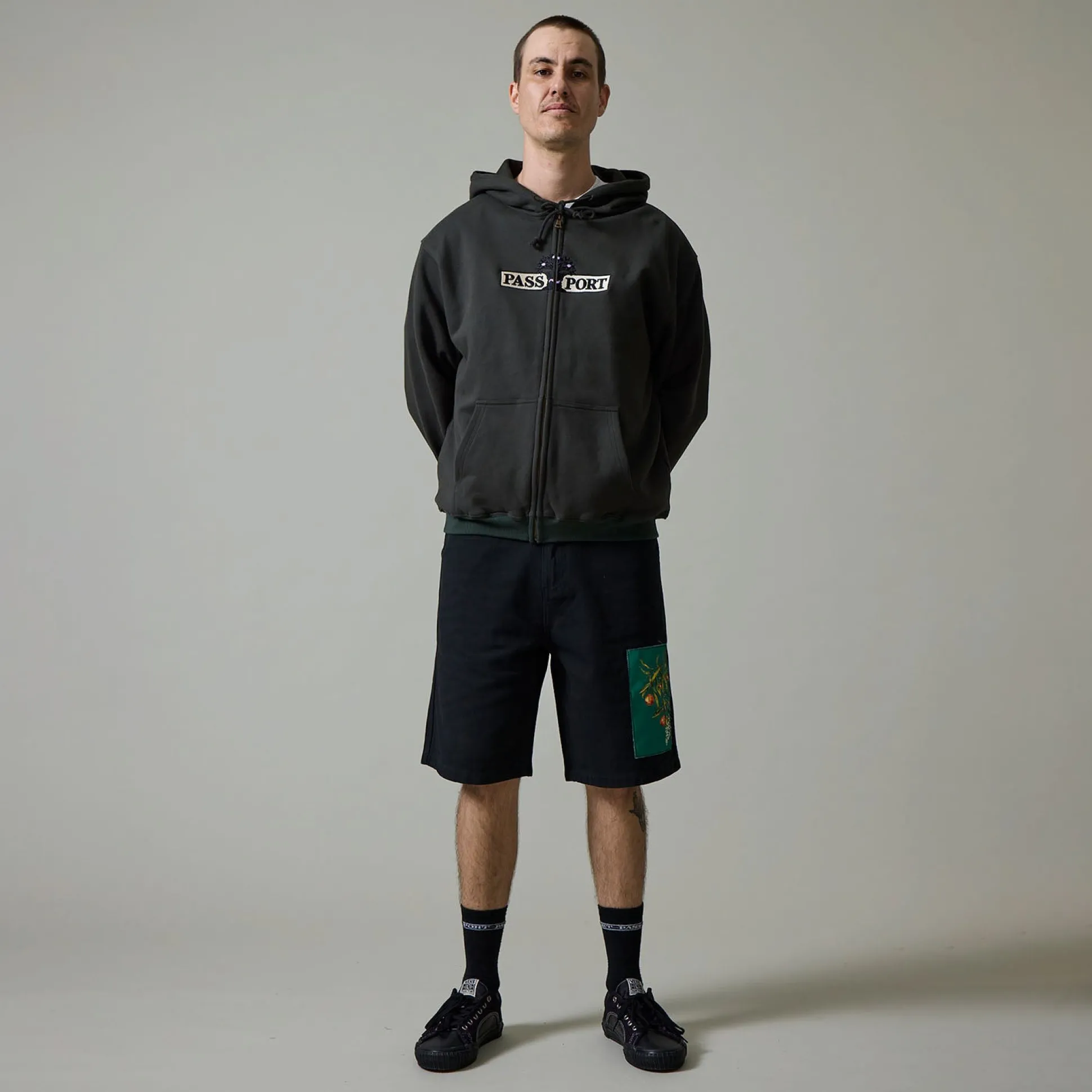 Pass~Port Quandong Workers Club Jean Short - Washed Black