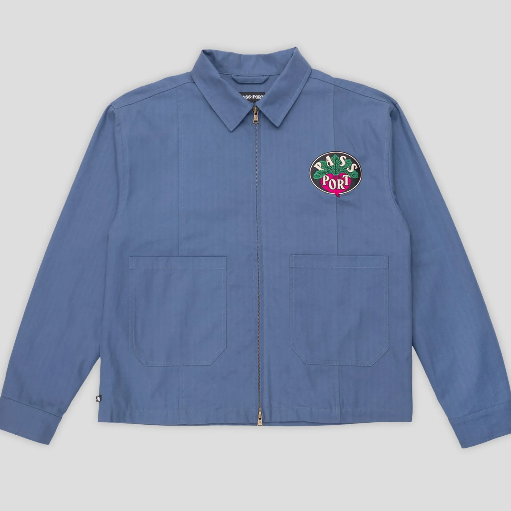 Pass~Port Radish Herringbone Workers Jacket - Harbour Blue