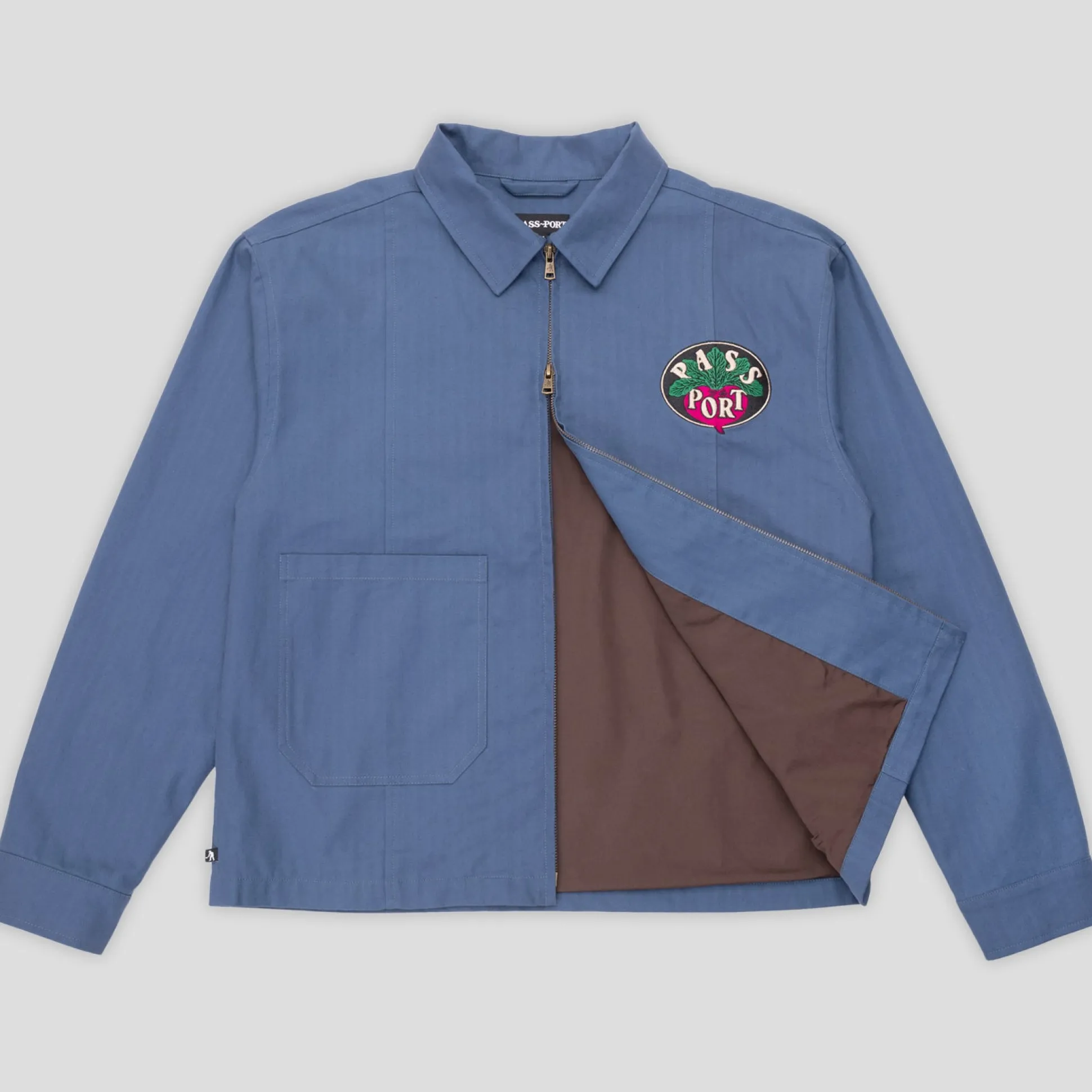 Pass~Port Radish Herringbone Workers Jacket - Harbour Blue