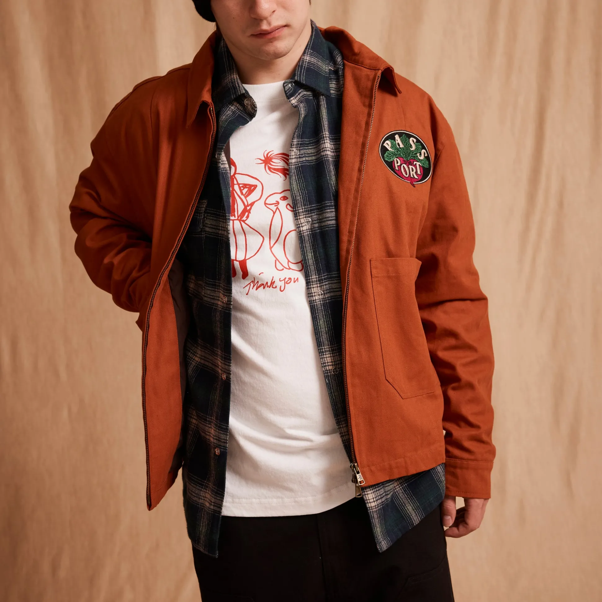 Pass~Port Radish Herringbone Workers Jacket - Harbour Blue