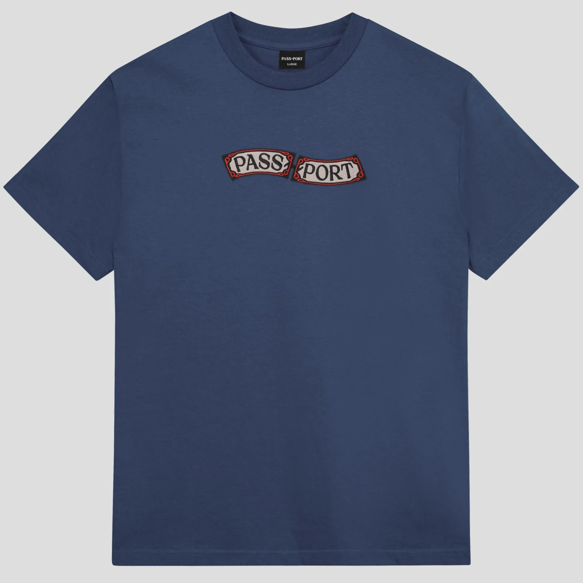 Pass~Port Red Flag Tee - Harbour Blue