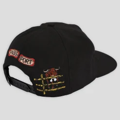Pass~Port Red Flag Workers Cap - Black