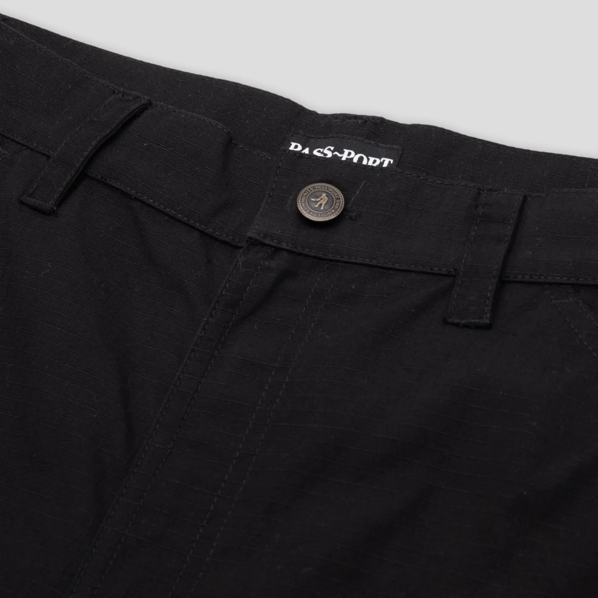 Pass~Port Ripstop Double Knee Diggers Club Short - Black