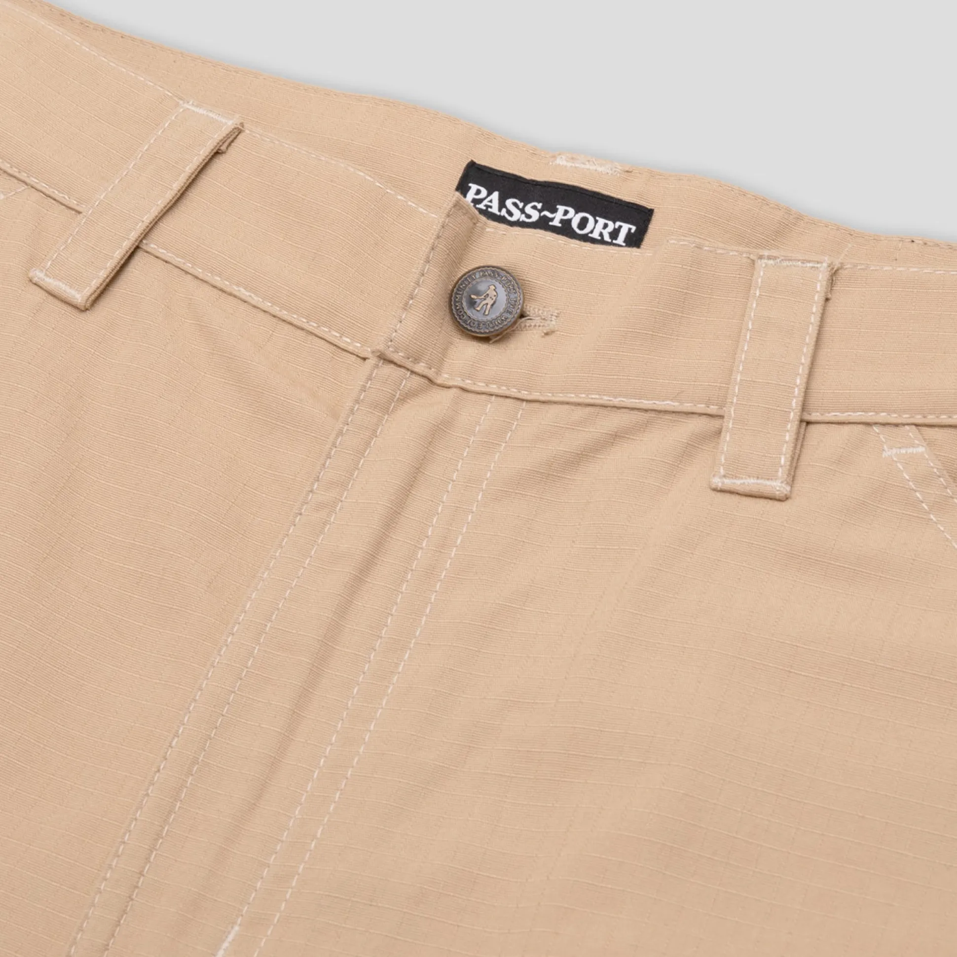 Pass~Port Ripstop Double Knee Diggers Club Short - Khaki