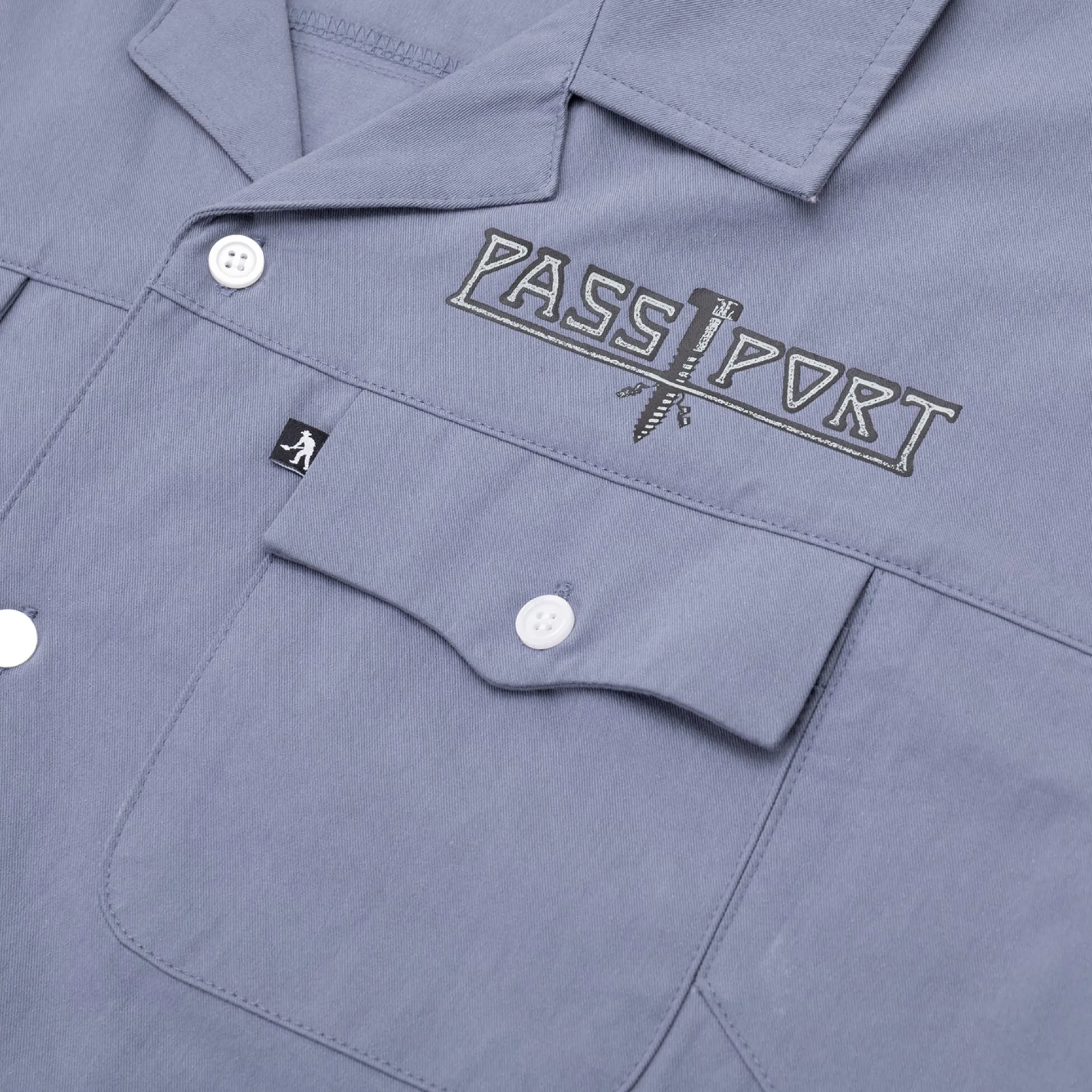 Pass~Port Screwed Casual Shirt - Steel Blue