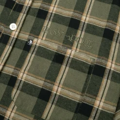 Pass~Port Stem Workers Check Shirt Long-Sleeve - Moss
