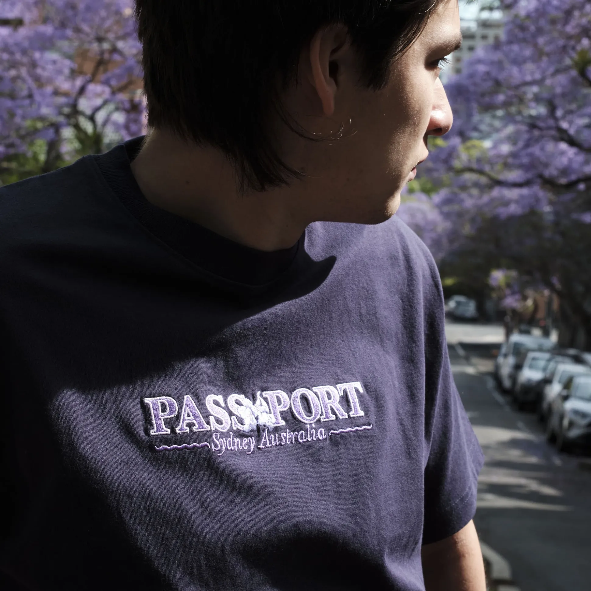 Pass~Port Store & Gallery Exclusive Jacaranda Tee - Navy