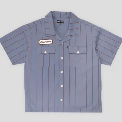 Pass~Port Striped Casual Shirt - Light Blue