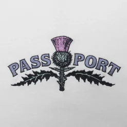 Pass~Port Thistle Embroidery Tee - White