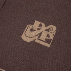 Pass~Port Tilde Stamp Knit Polo - Chocolate