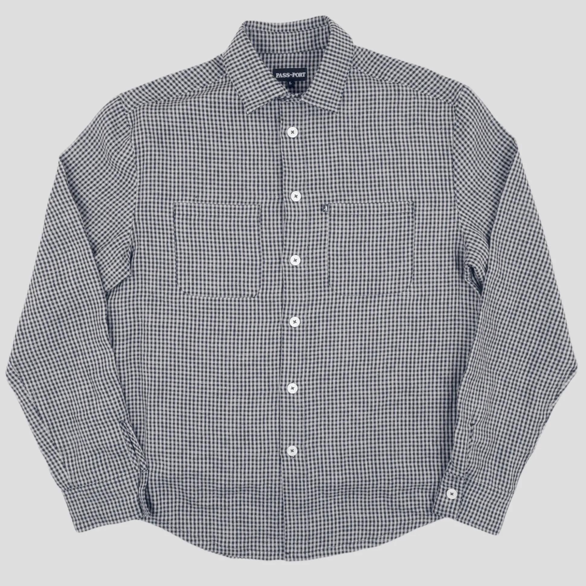 PASS~PORT "WORKERS CHECK" L/S SHIRT BLACK