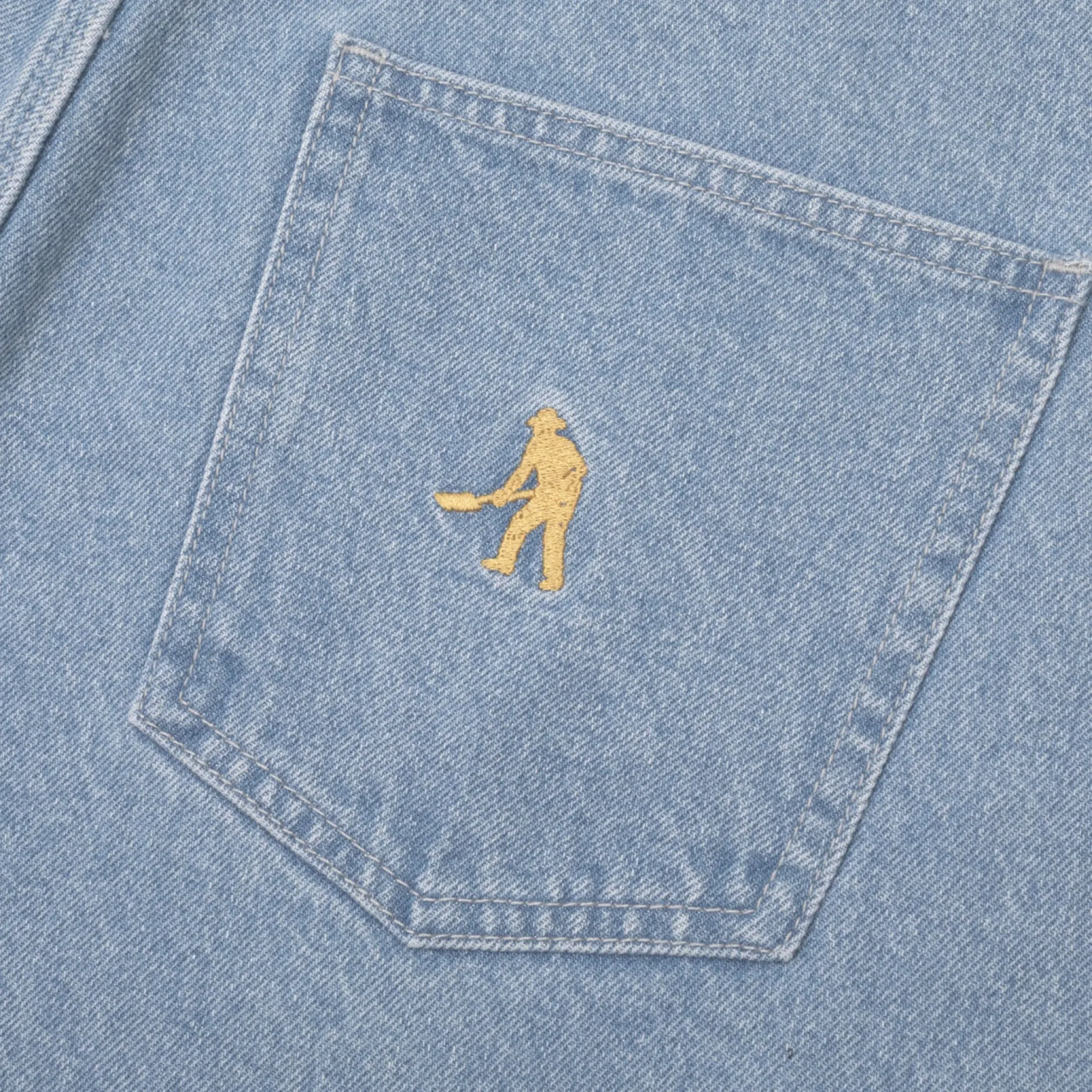 Pass~Port Workers Club Denim Jean Short - Washed Light Indigo