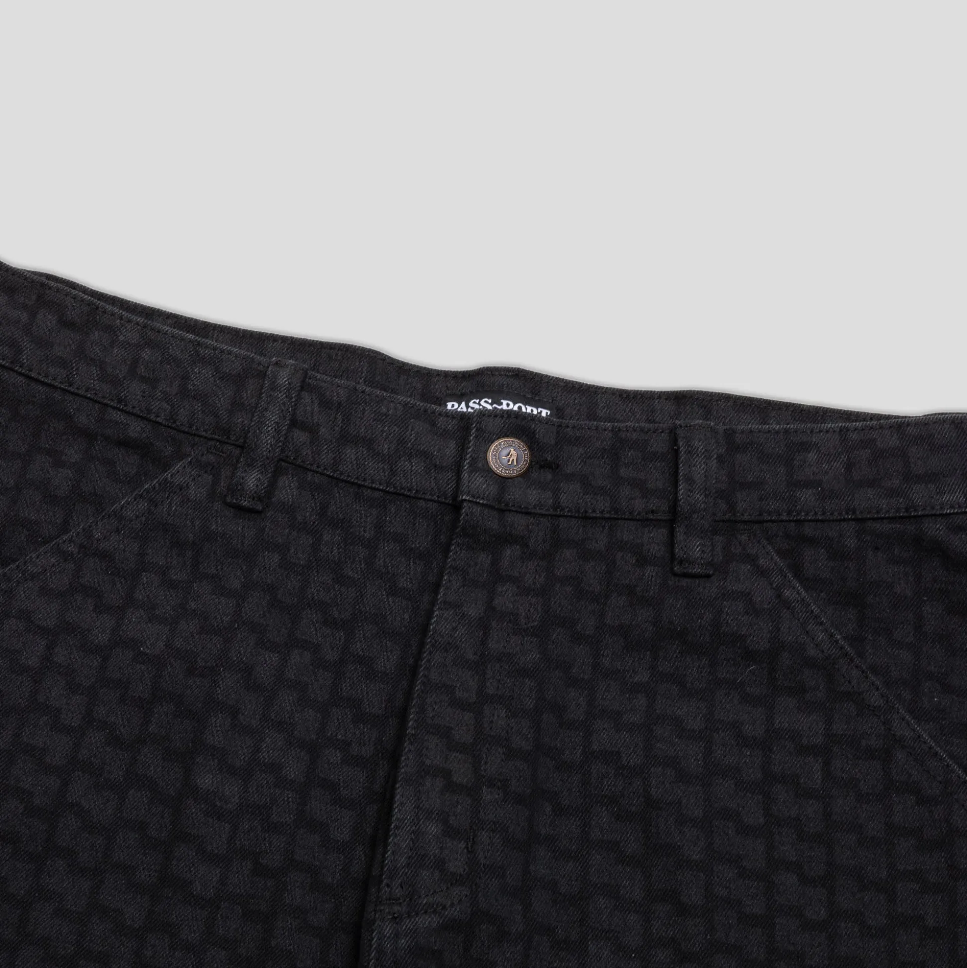 Pass~Port Workers Club Denim Jean - Drain Laser Etched Black
