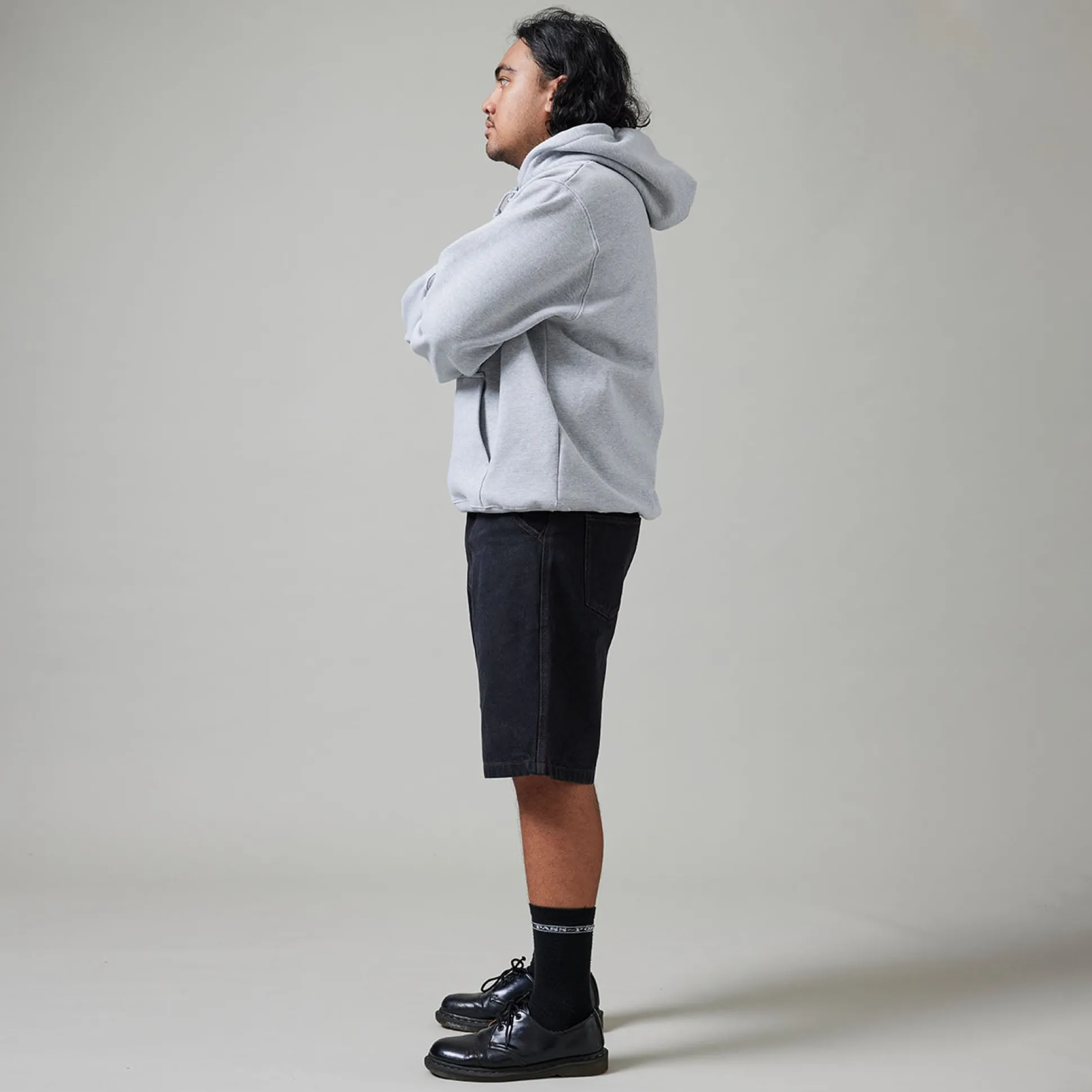 Pass~Port Workers Club Denim Jean Short - Washed Black / Brown Stitch