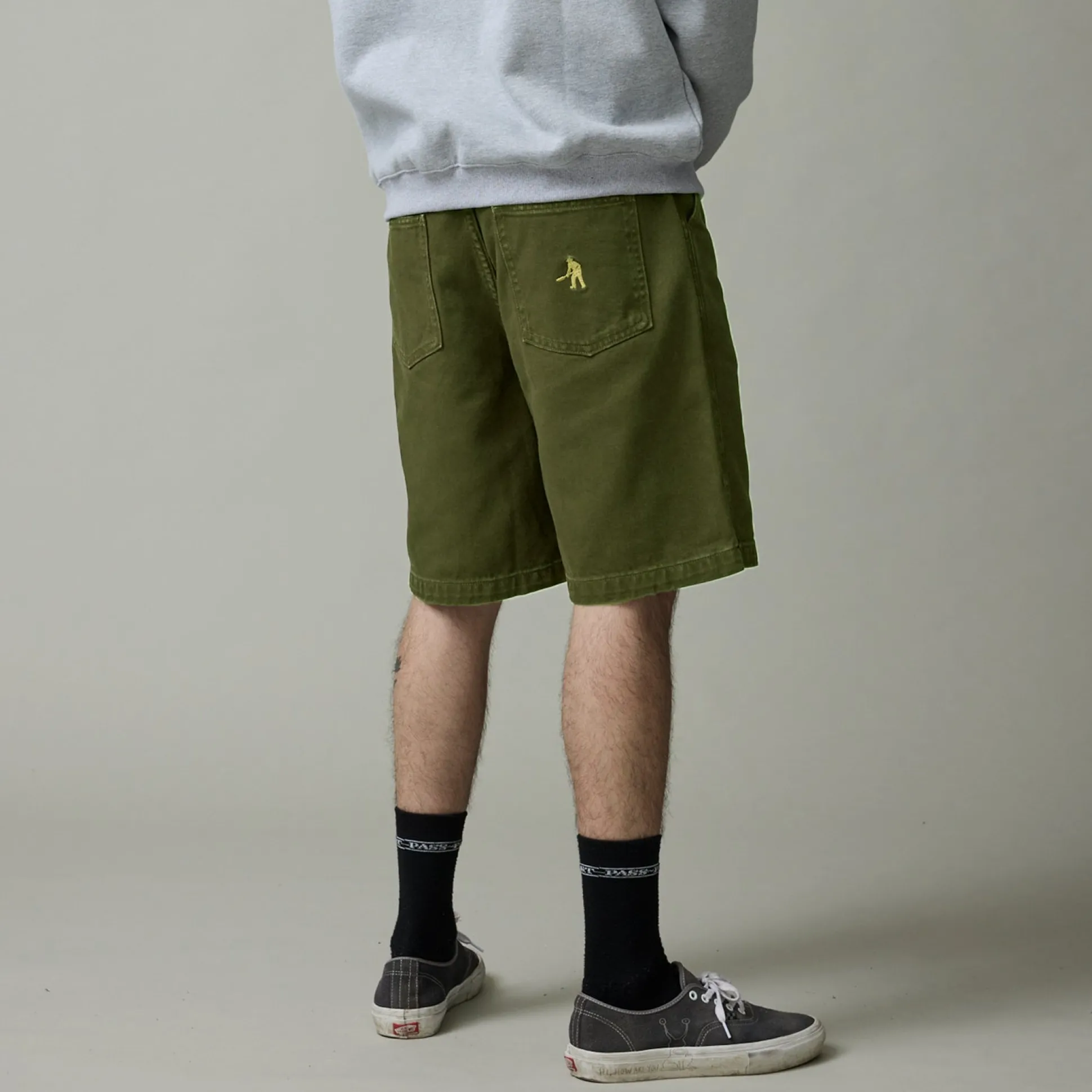 Pass~Port Workers Club Jean Short - Olive
