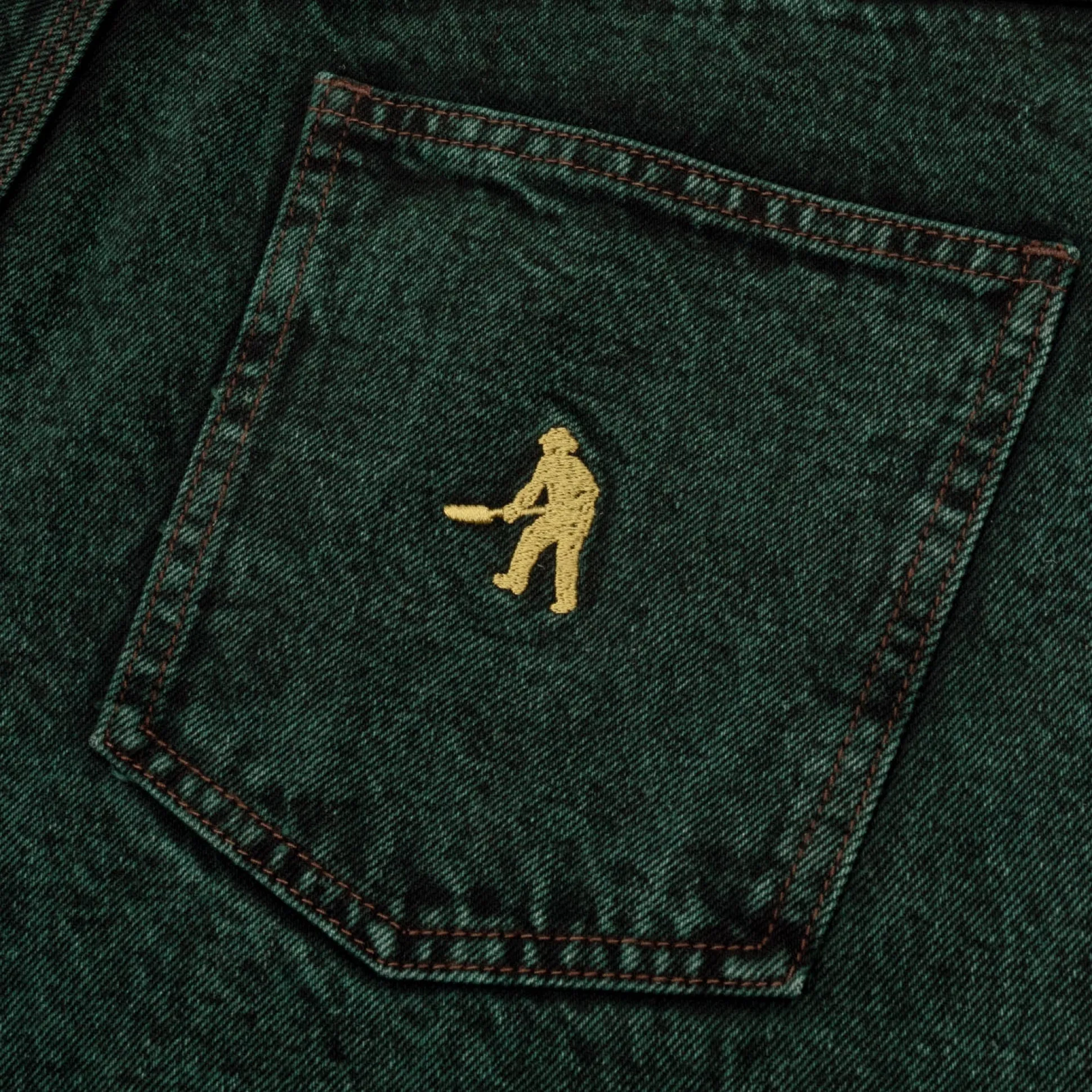 Pass~Port Workers Club Short - Dark Green Over-Dye