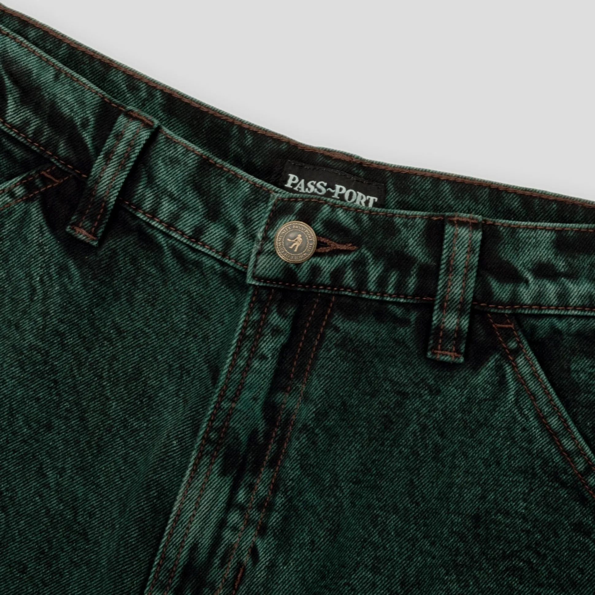 Pass~Port Workers Club Short - Dark Green Over-Dye