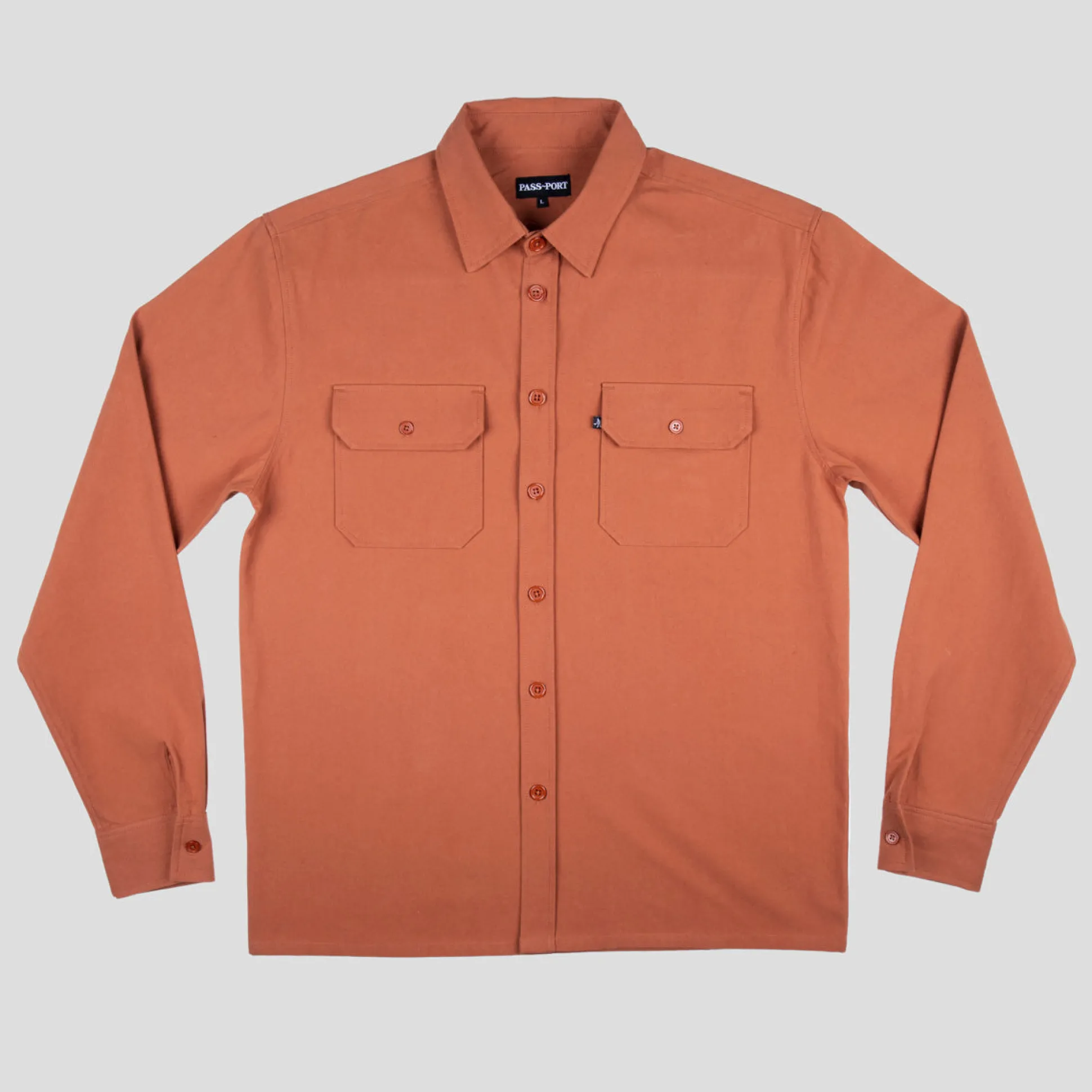PASS~PORT "WORKERS" L/S SHIRT RUST