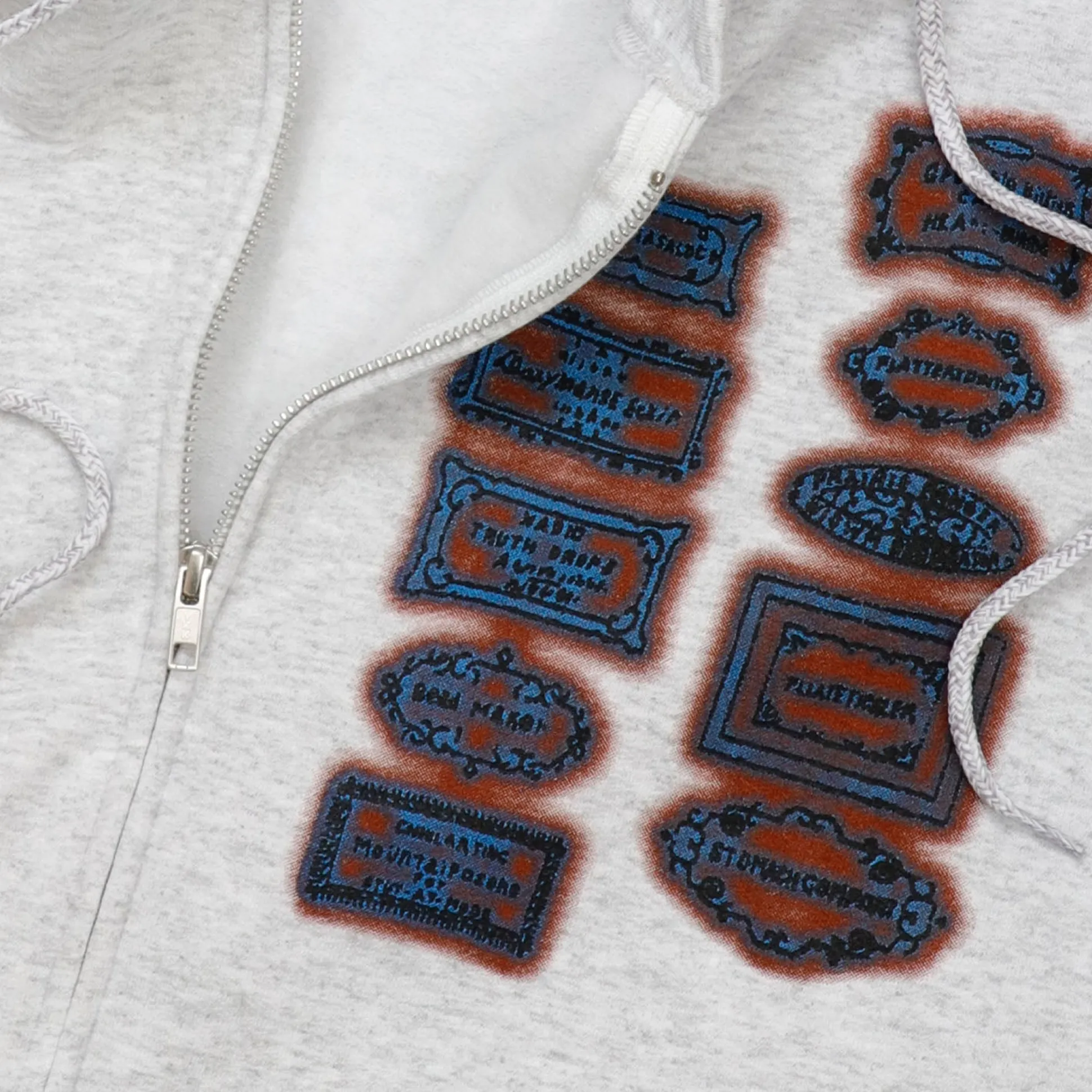 Pearls Ephemera Zip Hood - Ice Marle