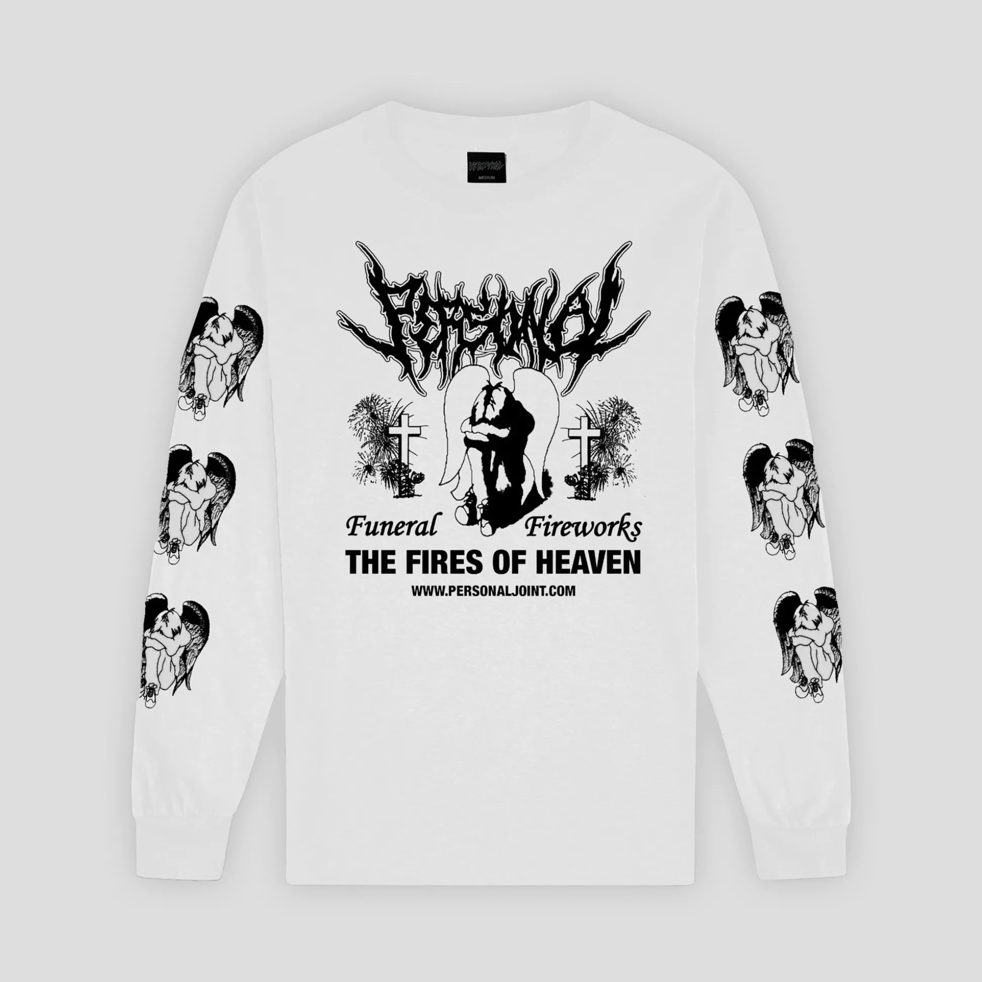 Personal Joint Funeral Fireworks L/S T-Shirt - White