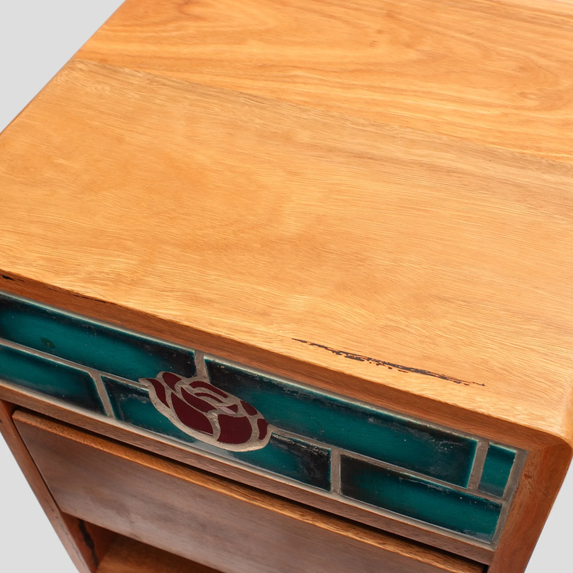 Trad Tiles - "Mid Rose Century Bedsides" (Set of 2)