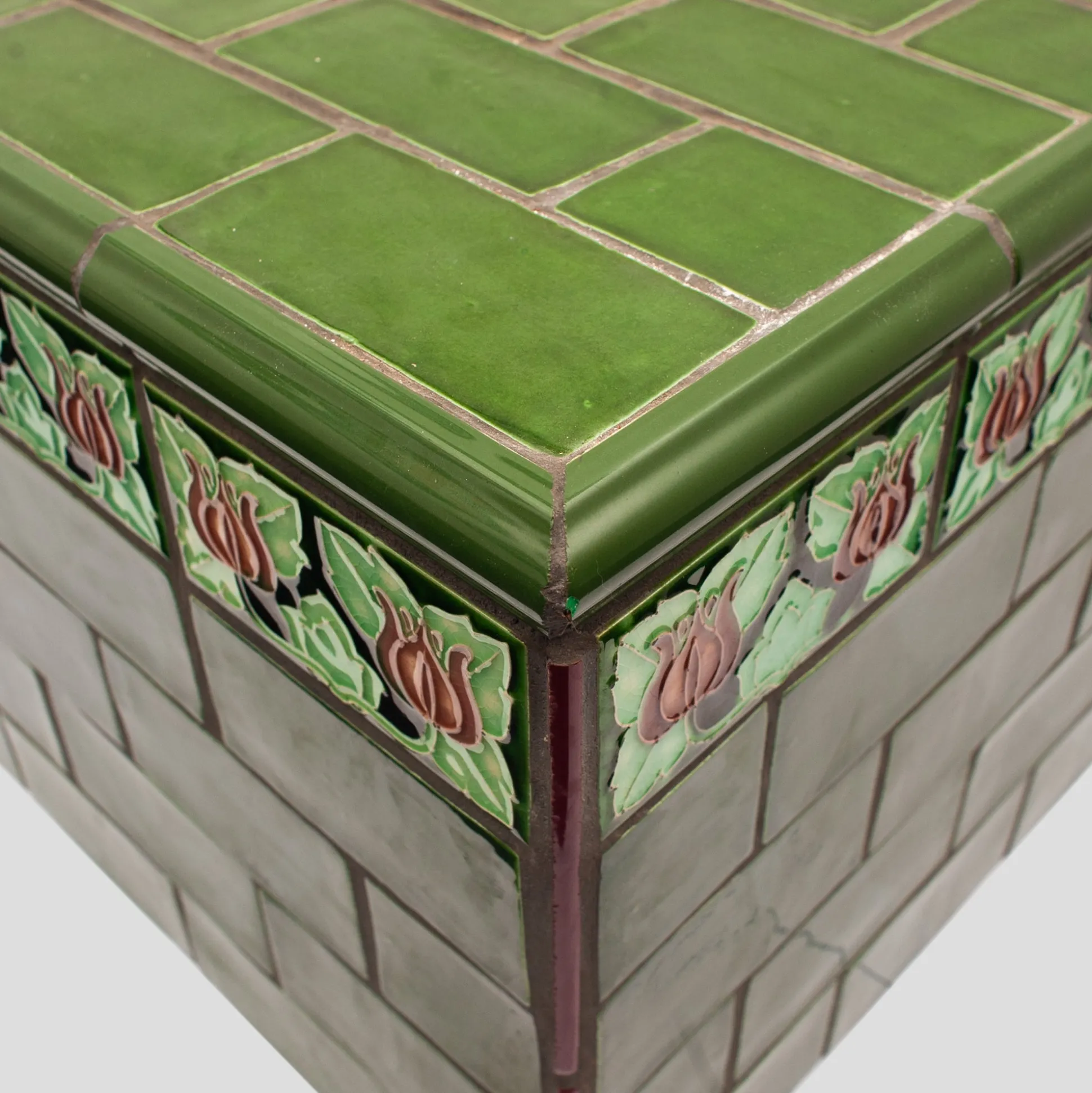Trad Tiles - "Victorian Green Subway Java Table"